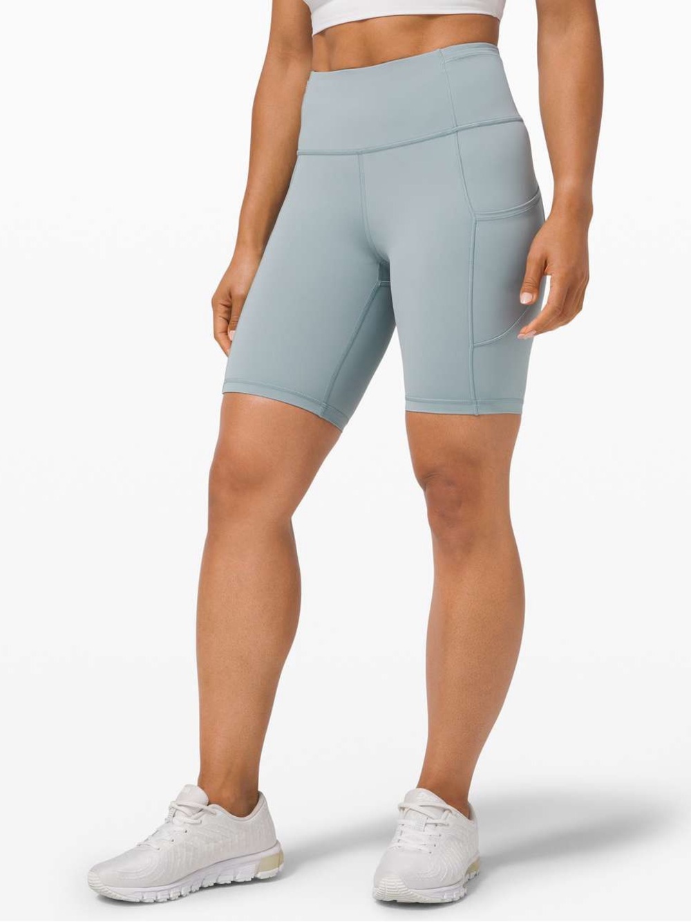 Lululemon Fast and Free High-Rise Short 10" *Pocket Nulux Grey Blue Size 4
